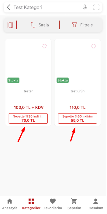 Ürün Liste Görünümü